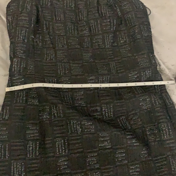 Grey strapless sequenced evening  dress - Picture 10 of 11